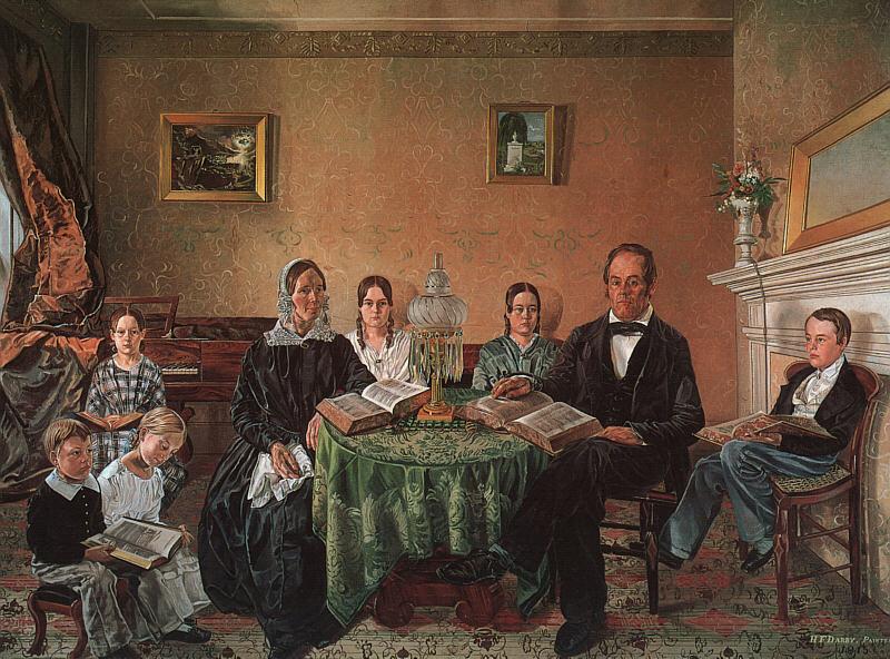 Henry F Darby Reverend John Atwood and his Family oil painting picture